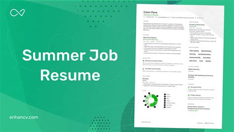 Resume summer job experience